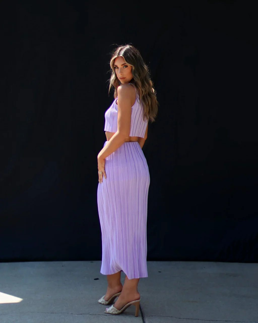 Brookside Plisse Midi Skirt