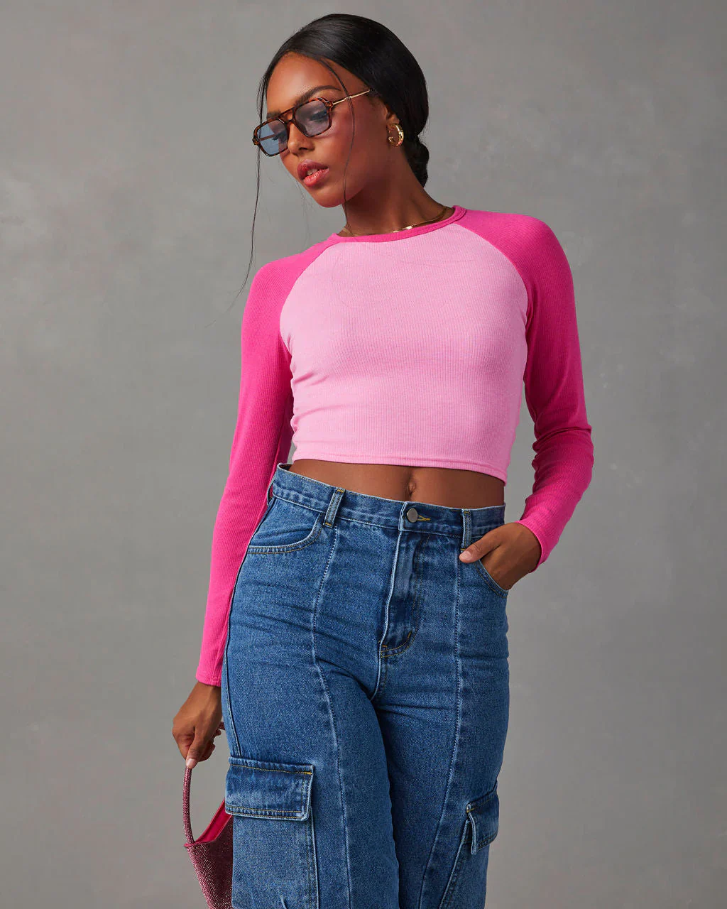 Martine Cropped Long Sleeve Top
