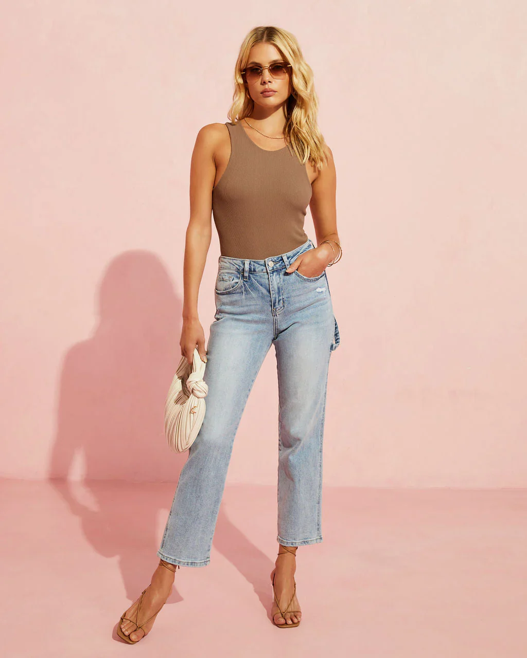 Conquer High Rise Cropped Utility Jeans