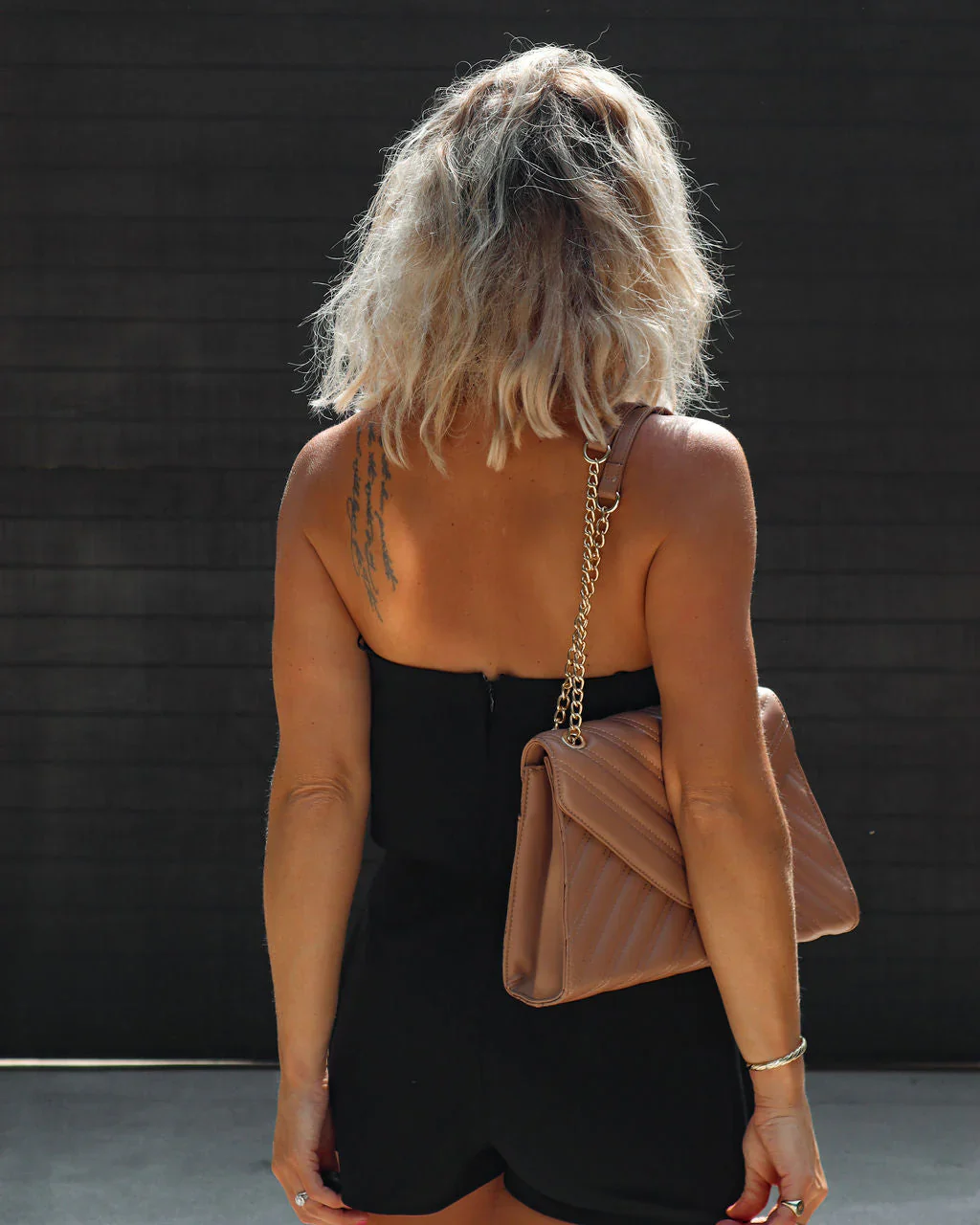 Carleigh Strapless Tiered Romper
