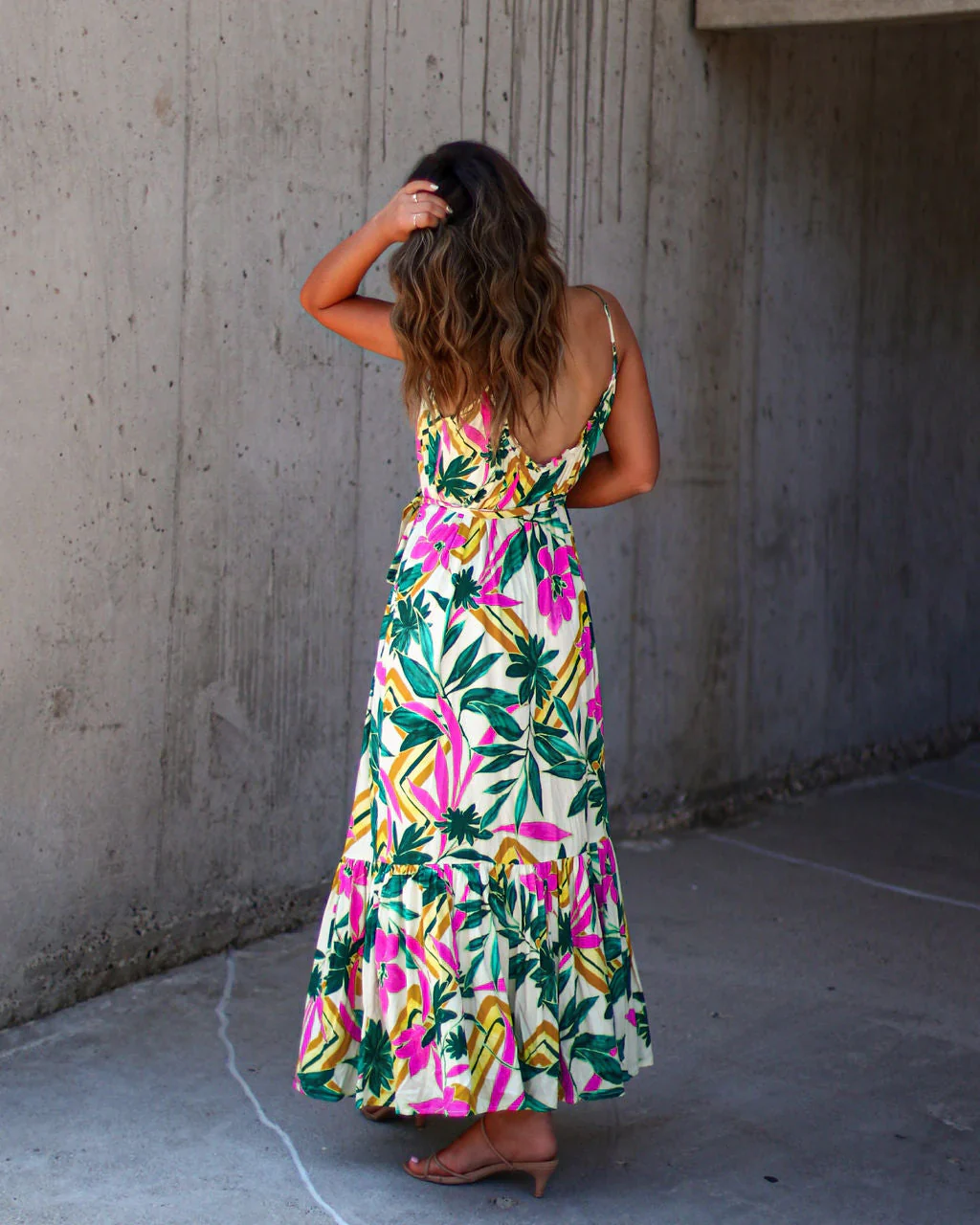 Searching For Paradise Sleeveless Midi Dress
