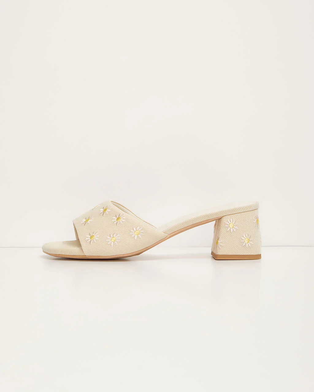 Olive Embroidered Open Toe Sandal