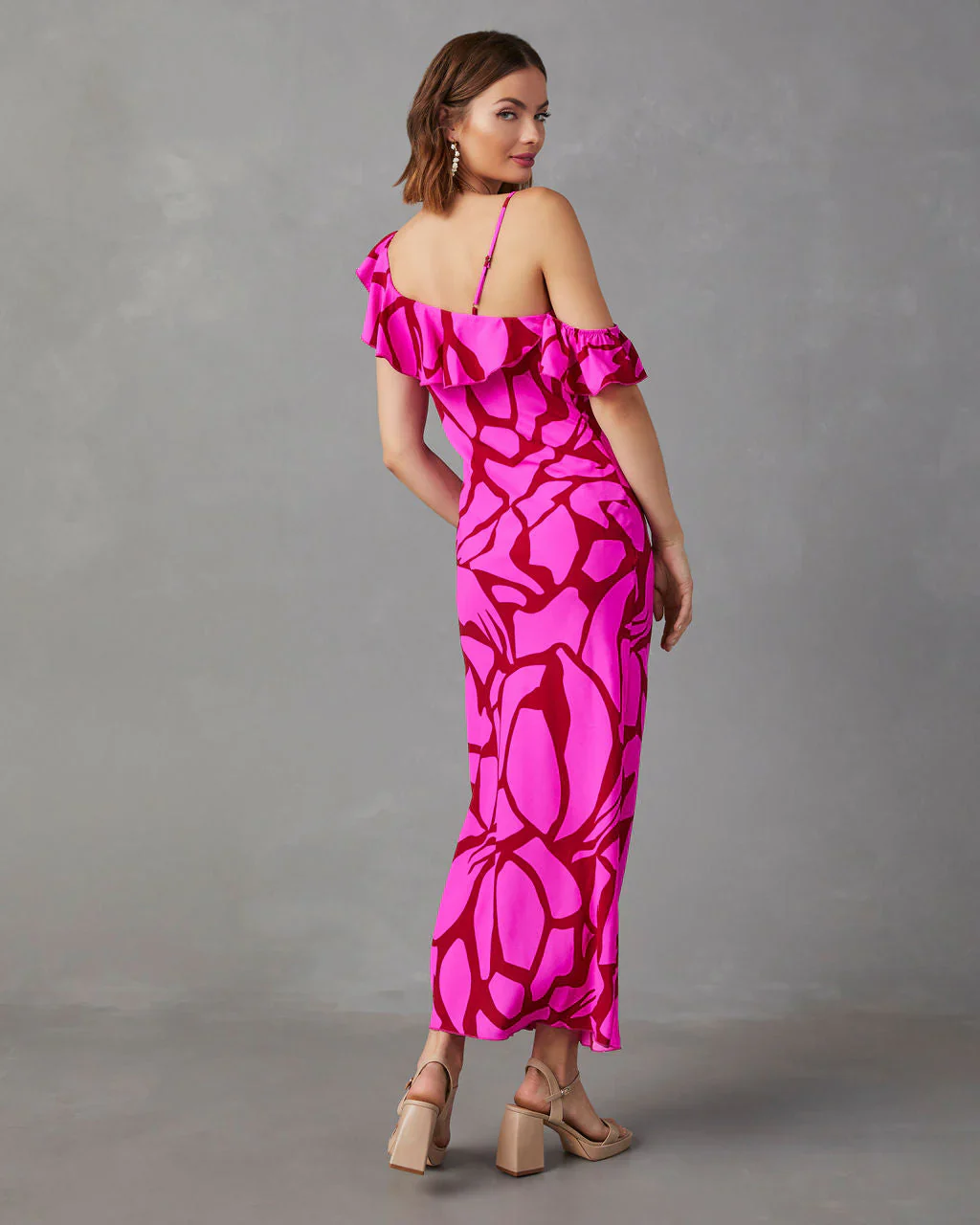 Tallula One Shoulder Ruffled Maxi Dress