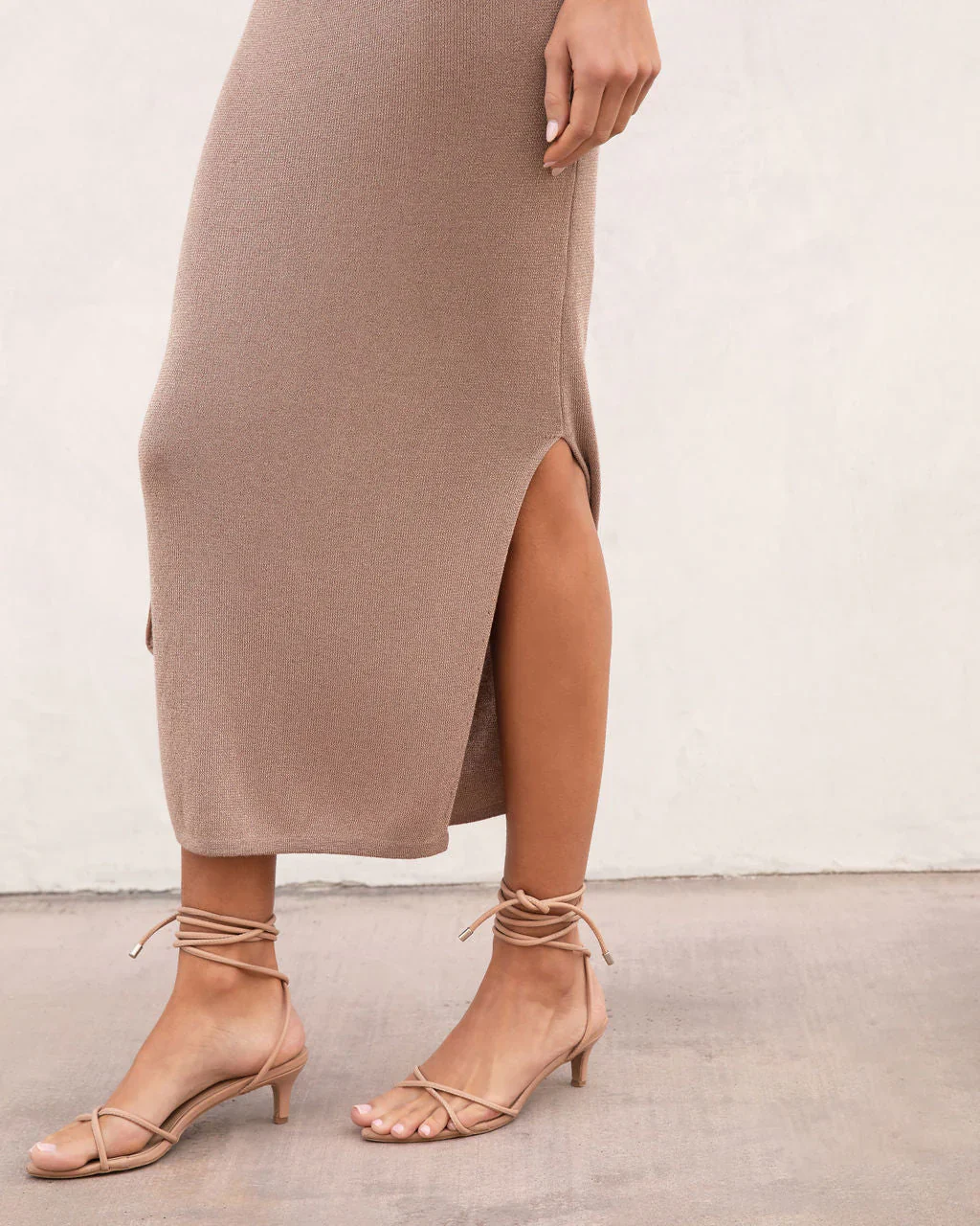 Never Turn Back Cowl Neck Side Slit Maxi Dress