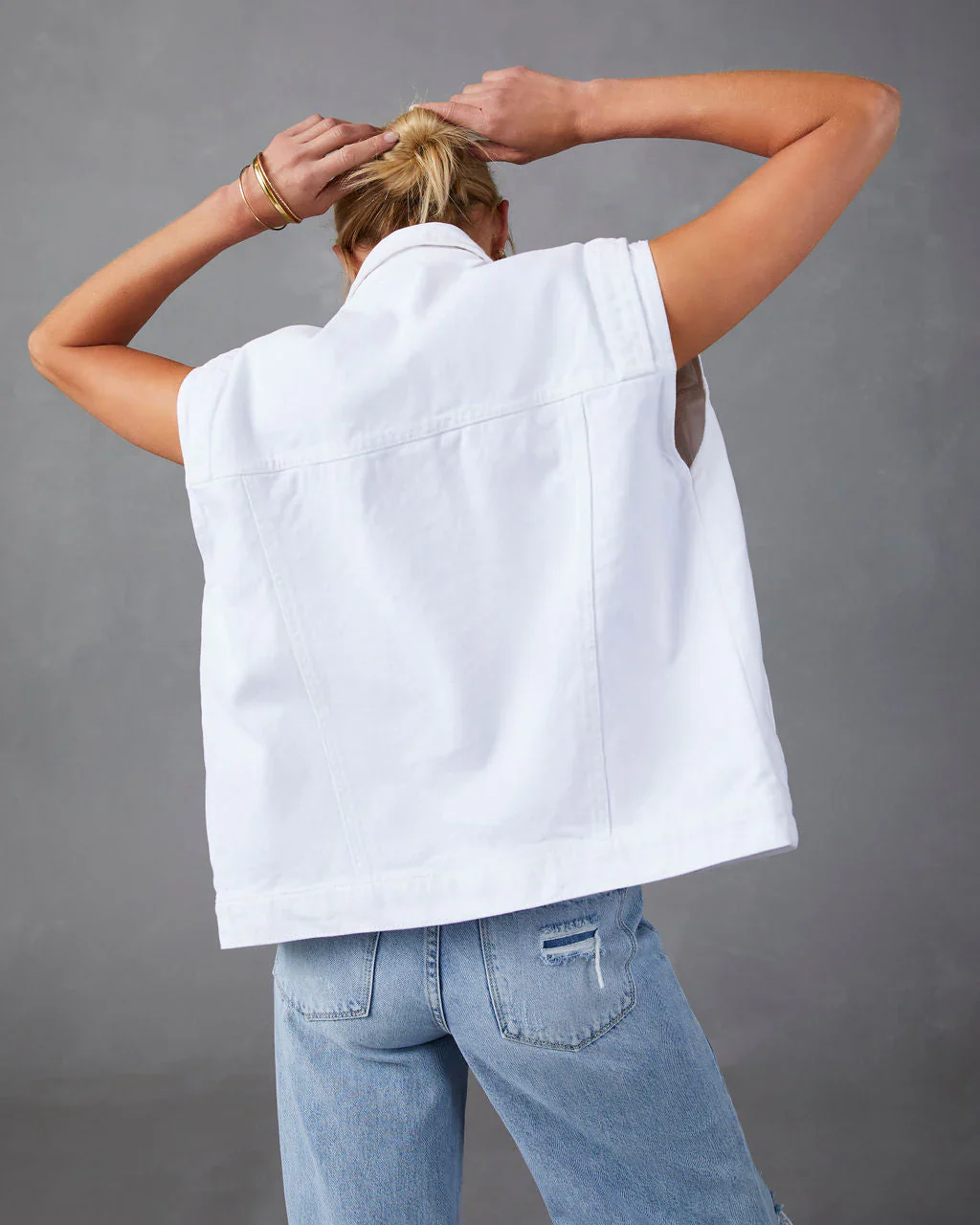 Serai Pocketed Denim Vest