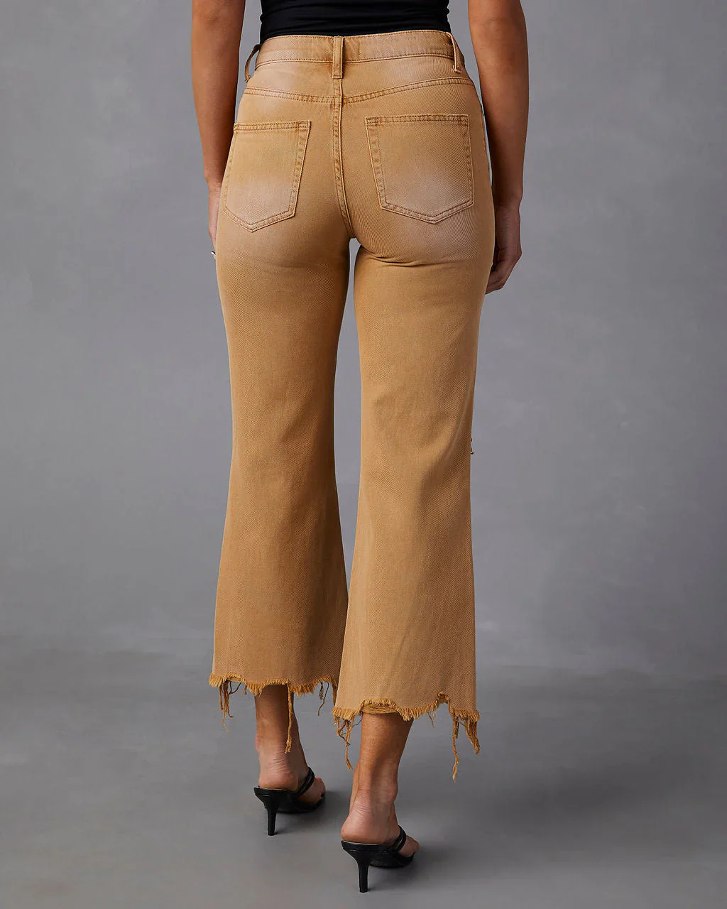 Kate High Rise Distressed Wide Leg Jeans